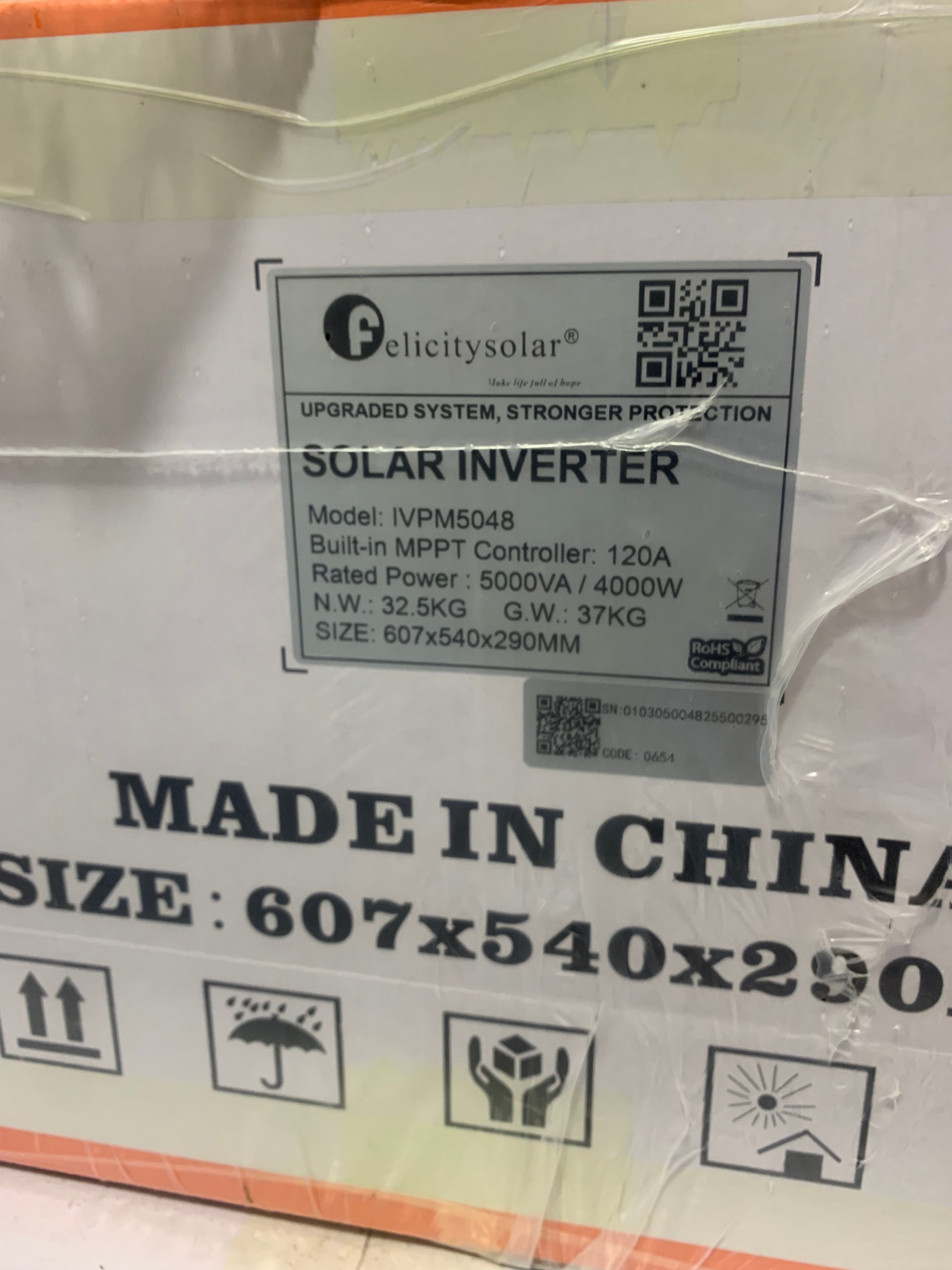 5kva 48v felicity solar inverter (hybrid)(Transformer based)