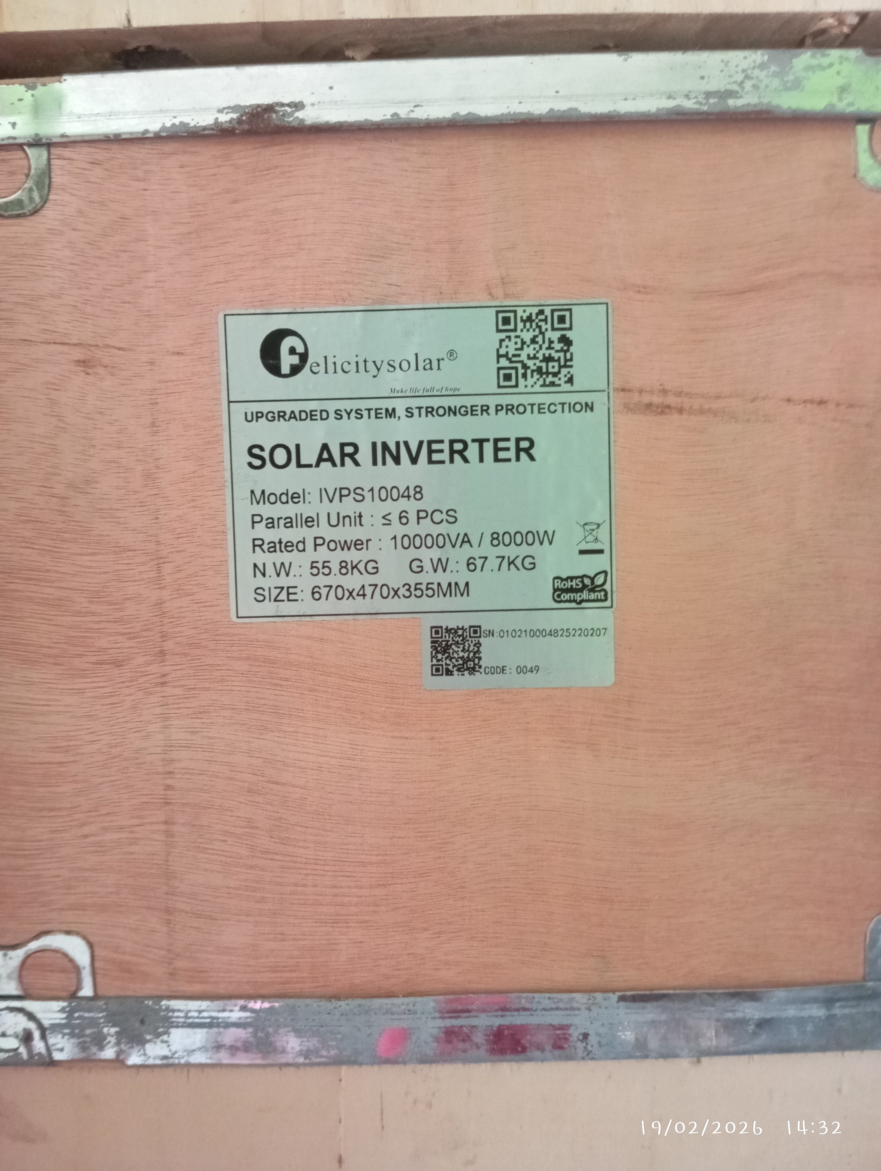 10kva 48v felicity solar inverter (transformer based)(hybrid)